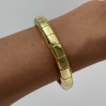 Özel Seri Geometrik Desen Lastikli Gold Bileklik