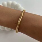 Özel Seri Yay Tasarım Gold Bileklik