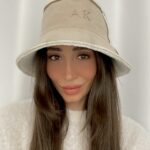 Kişiye Özel Bej İçi Kürklü Bucket Şapka