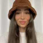 Kahverengi Tüylü Bucket Şapka