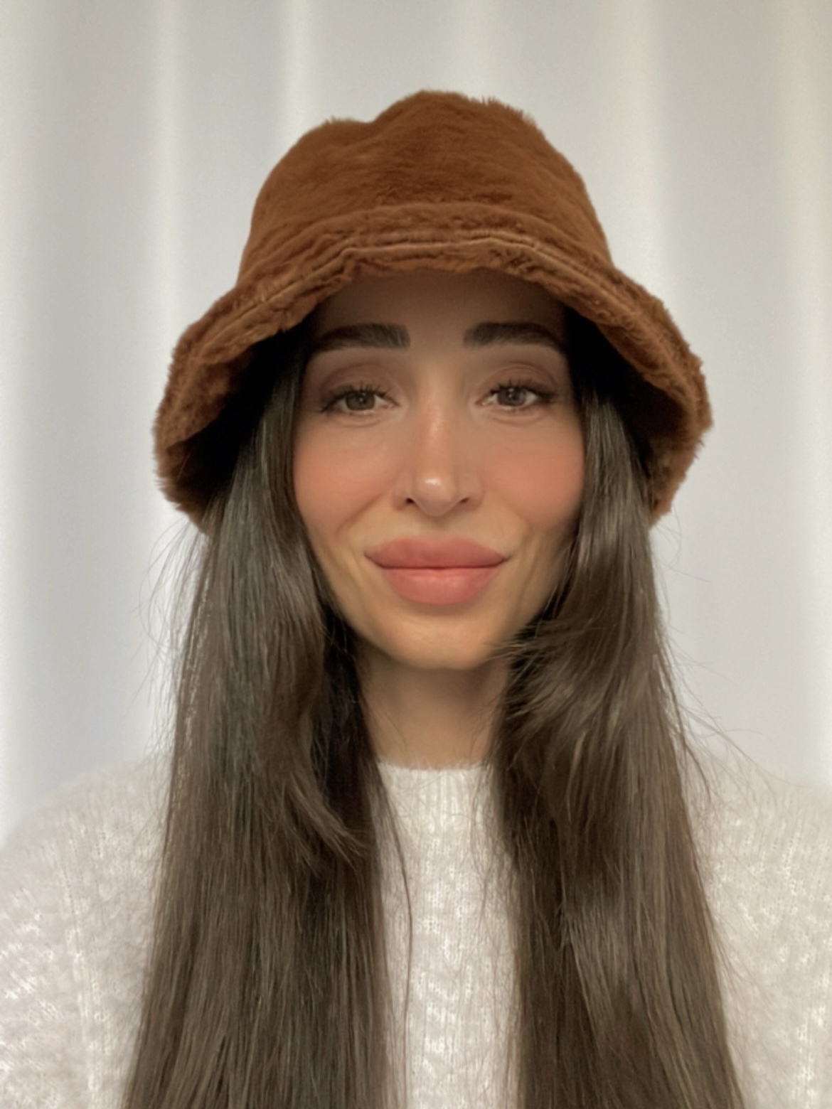 bccfefd7-e6a0-4639-9335-a63516cc9737 Kahverengi Tüylü Bucket Şapka