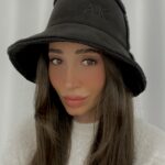 Kişiye Özel Siyah İçi Kürklü Bucket Şapka