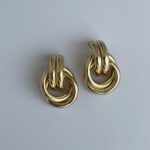 Özel Seri Geometrik Desen Gold Marka Küpe