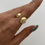Özel Seri Geometrik Desen Ayarlanabilir Gold Yüzük