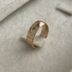 Özel Seri Ezme Model Ayarlanabilir Gold Yüzük