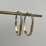 Özel Seri Zirkon Taşlı Gold & Gümüş Marka Model Küpe