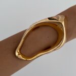 Özel Seri Geometrik Desen Gold Kelepçe Bileklik
