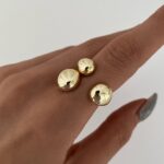 Özel Seri Geometrik Desen Ayarlanabilir Gold Yüzük