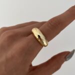 Özel Seri Bubble Ayarlanabilir Gold Yüzük