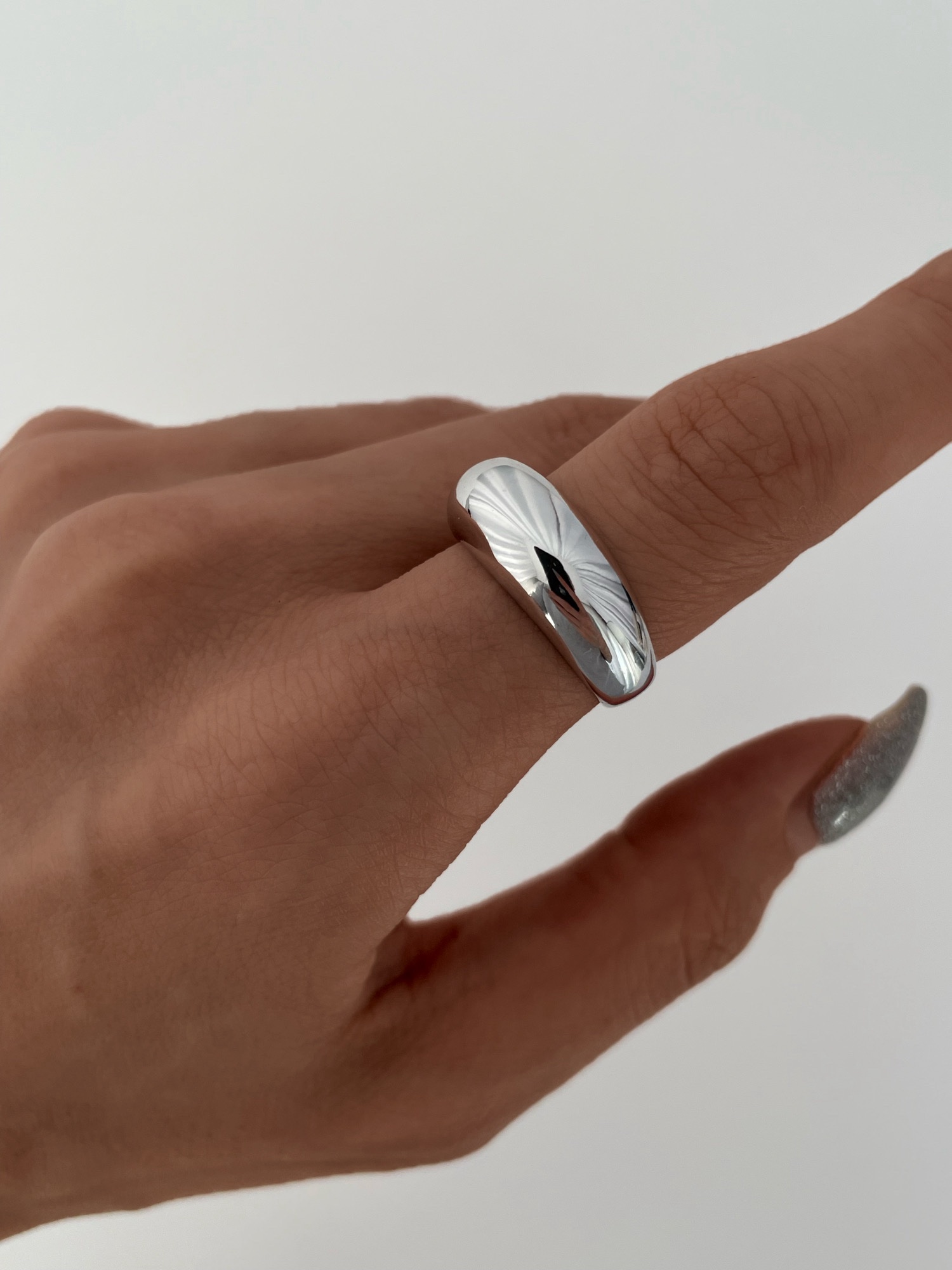 img_8600 Özel Seri Bubble Ayarlanabilir Gümüş Yüzük