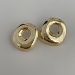 Özel Seri Geometrik Desen Gold Küpe