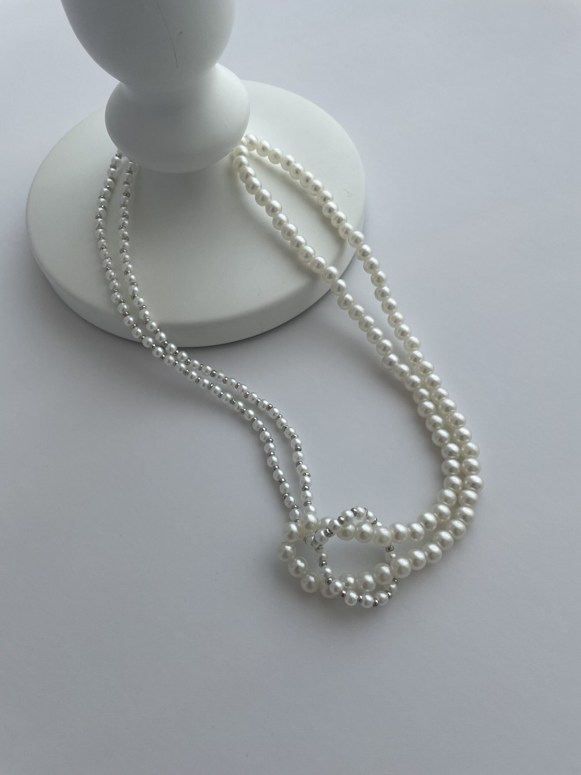 img_9380 LP Özel Üretim İki Sıra Düğüm İnci Kolye