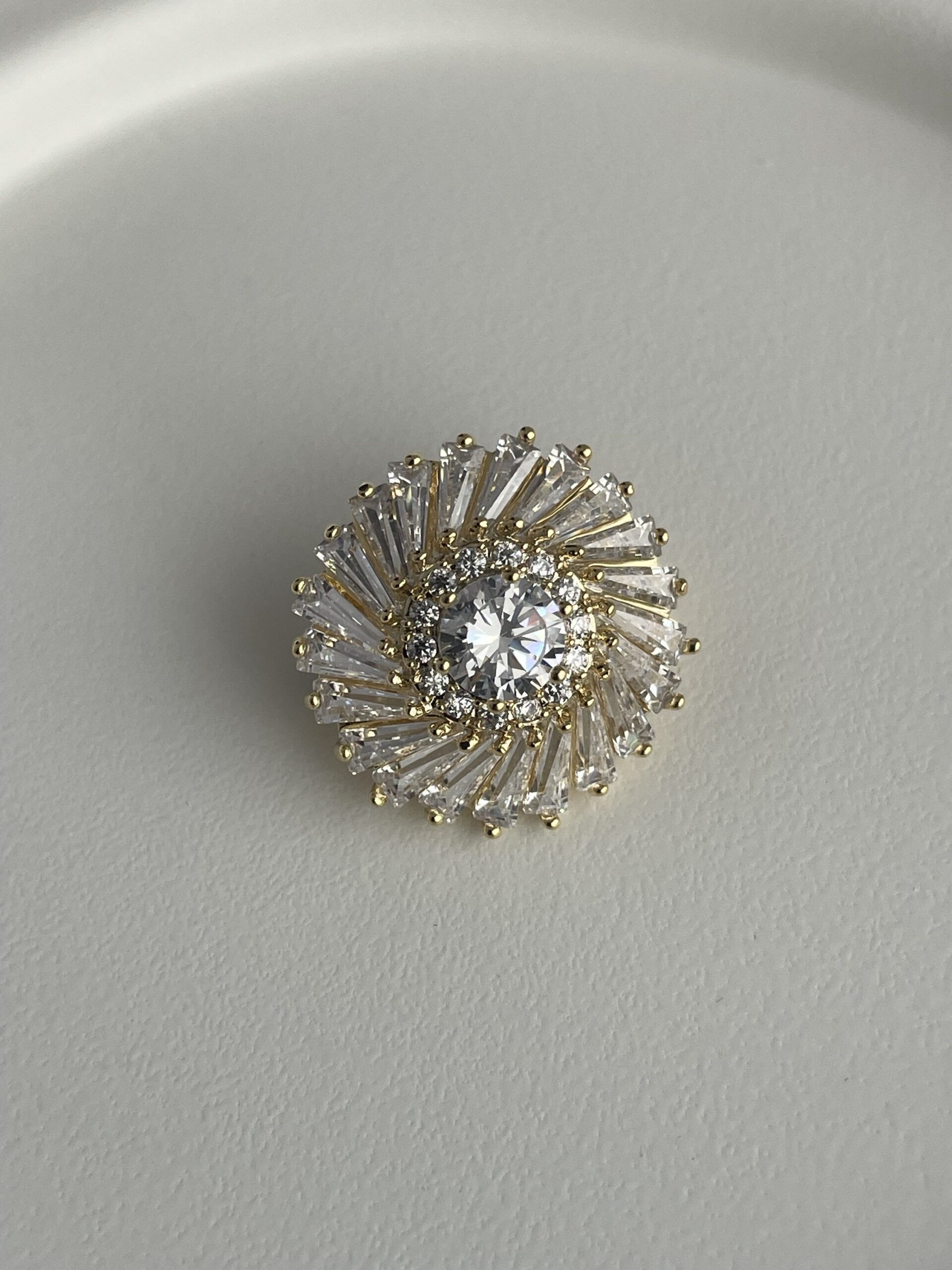 img_0594 Özel Seri Zirkon Taşlı Geometrik Desen Gold Broş