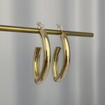 Özel Seri Geometrik Desen Gold Küpe