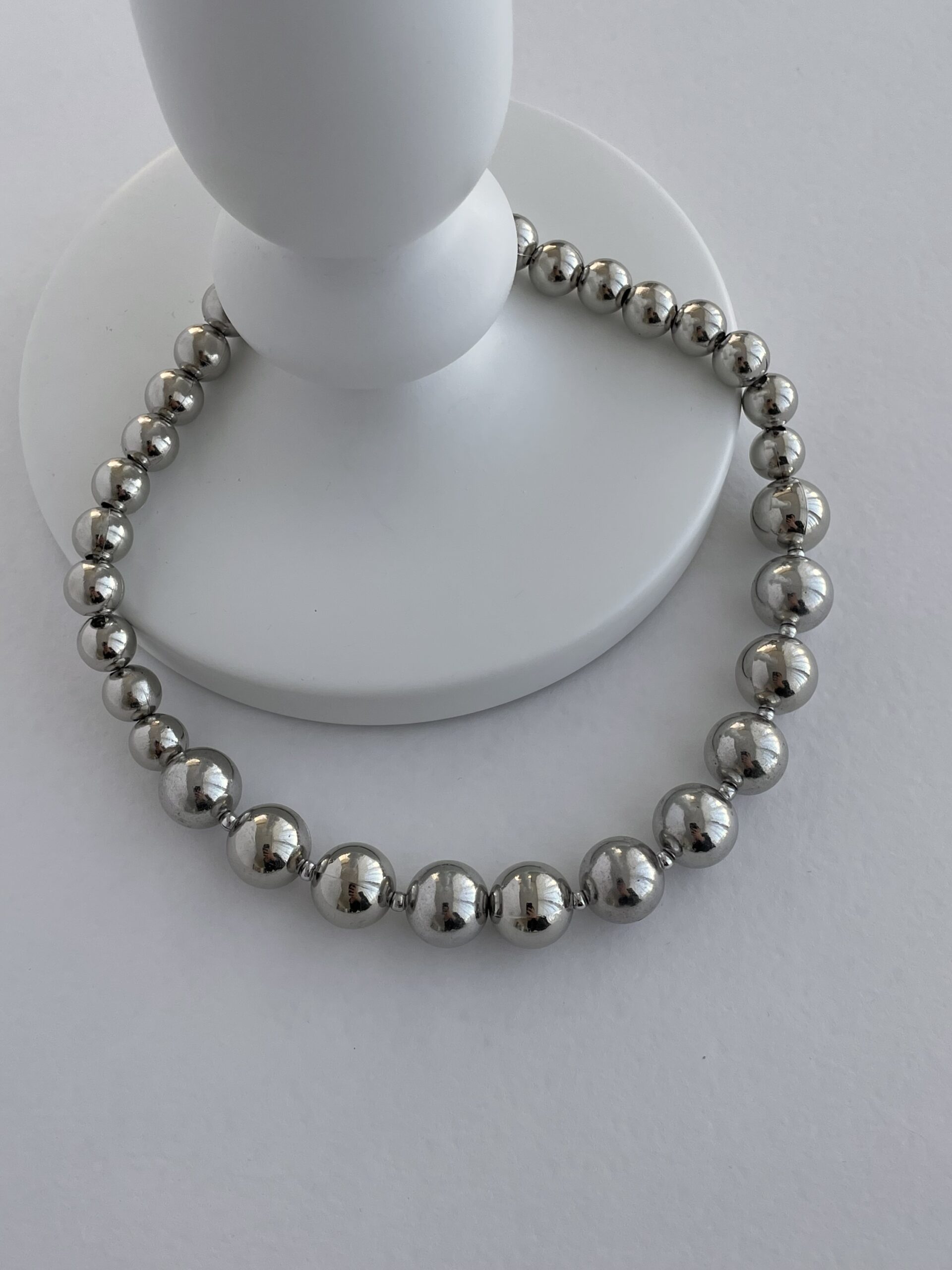 img_1555 LP Özel Üretim Metalik Gümüş Renk Kolye 35+5cm