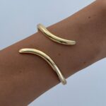 Özel Seri Asimetrik Desen Gold Kelepçe Bileklik