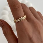 Özel Seri Zirkon Taşlı Gold Ayarlanabilir Yüzük