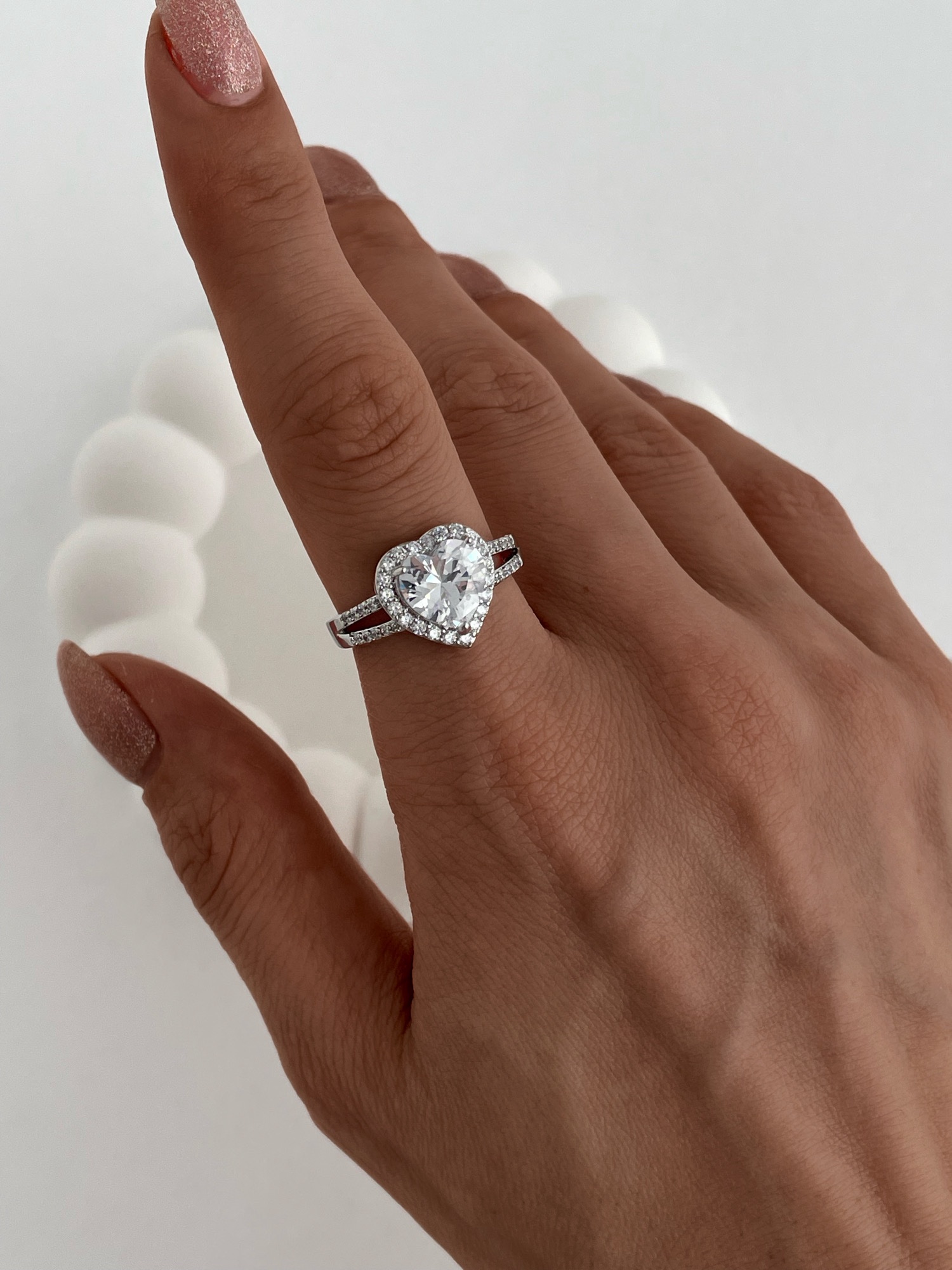 img_1817 Özel Seri Zirkon Taşlı Kalp Tasarım Gümüş Ayarlanabilir Yüzük