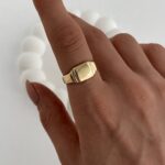 Özel Seri Şövalye Model Gold Ayarlanabilir Yüzük