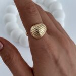 Özel Seri Tırtık Model Ayarlanabilir Gold Yüzük