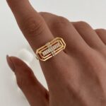Özel Seri Marka Model Gold Ayarlanabilir Yüzük