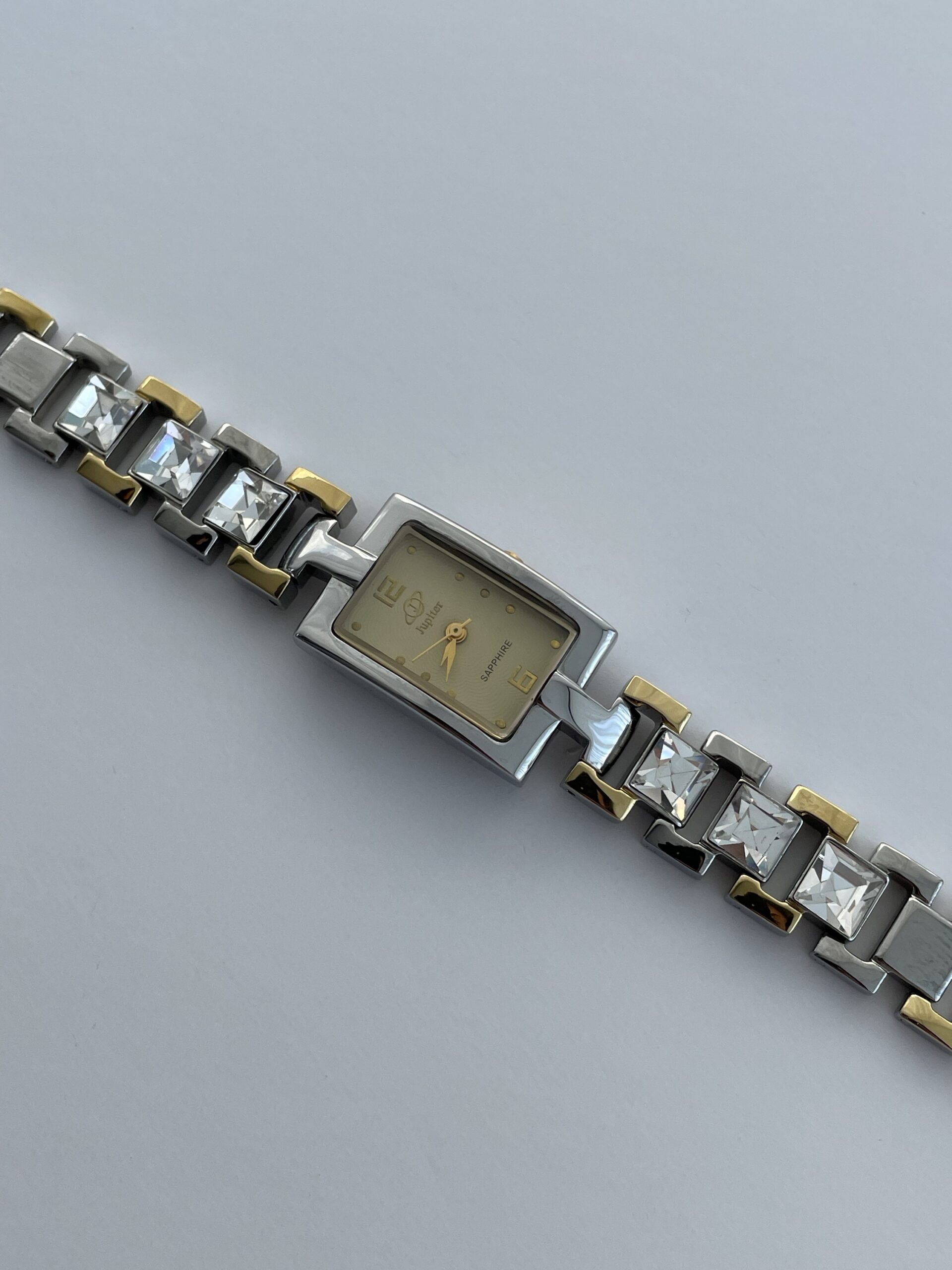 img_2231 Çelik Baget Taşlı Vintage Gold & Gümüş Saat