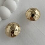 Özel Seri Disco Topu Gold Küpe 3cm