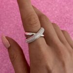 In Love Seri Zirkon Taşlı X Tasarım Gümüş Ayarlanabilir Yüzük