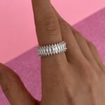 In Love Seri Baget Taşlı Gümüş Ayarlanabilir Yüzük