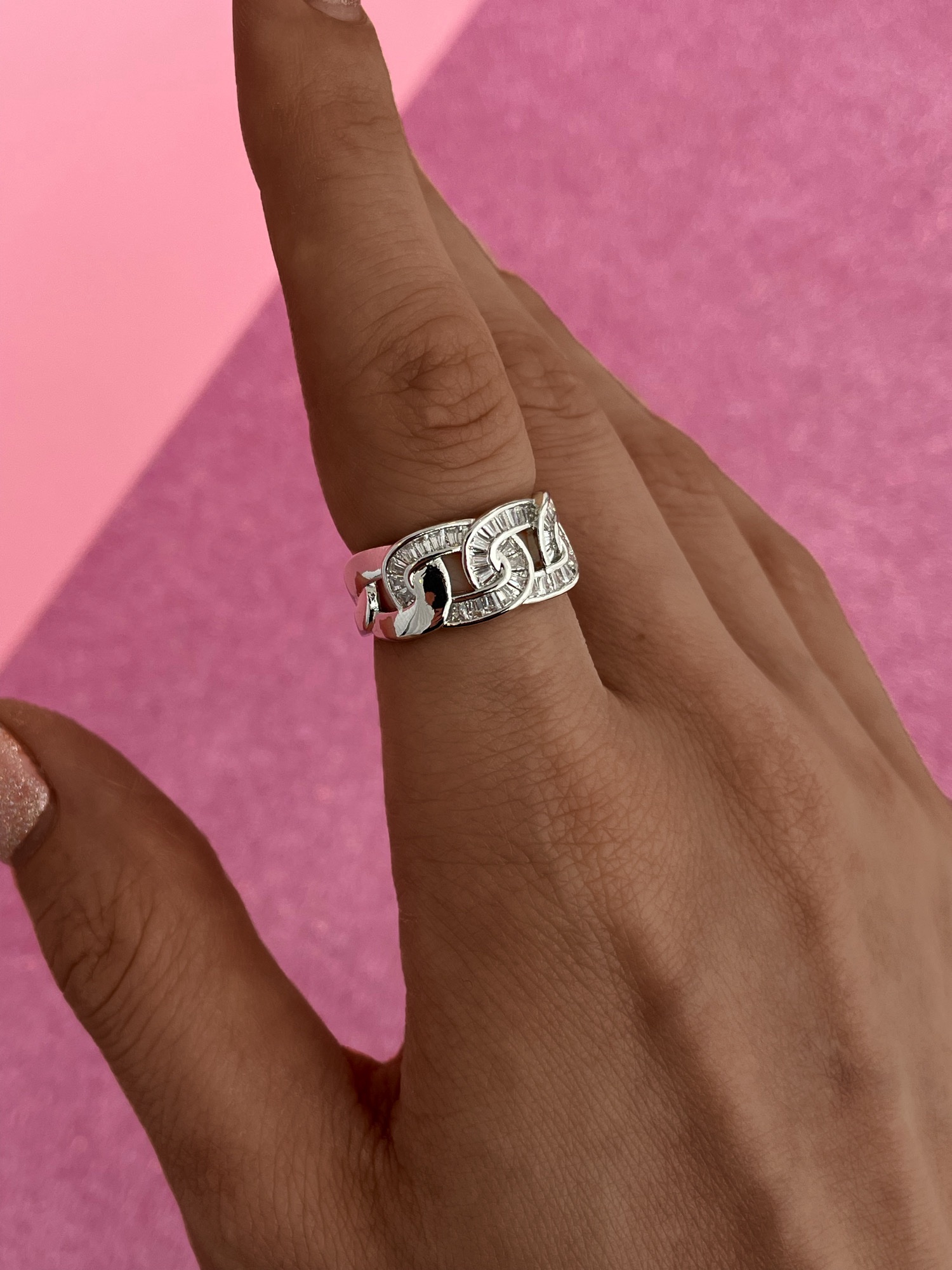 img_1817-3 In Love Seri Baget Taşlı Örgü Model Gümüş Ayarlanabilir Yüzük