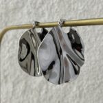 Özel Seri Geometrik Desen Gümüş Küpe