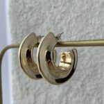Özel Seri Kalın Büyük Gold Halka Küpe