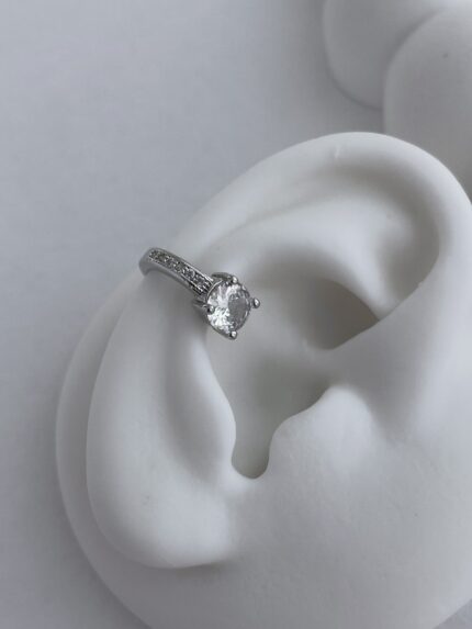 Özel Seri Tek Taş Gümüş Earcuff
