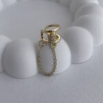 Özel Seri Zirkon Taşlı Zincir Detay Gold Earcuff
