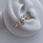 Özel Seri Zirkon Taşlı Gold Earcuff