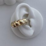 Özel Seri Kalın Burgu Desen Gold Earcuff
