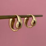 In Love Seri Çift Taraflı Daire Tasarım Gold Marka Küpe