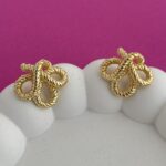 In Love Seri Halat Tasarım Gold Marka Küpe