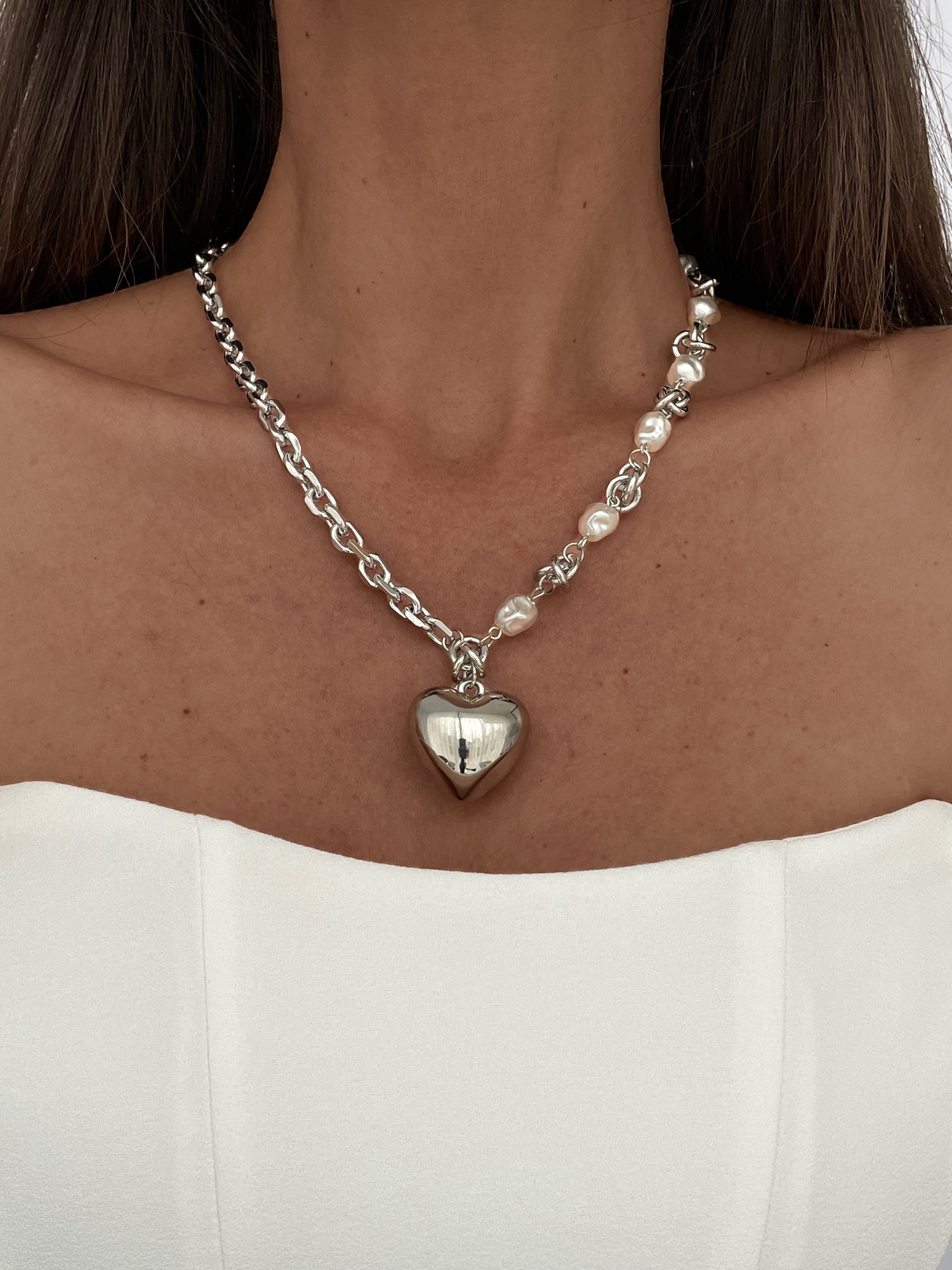 img_4221-2 Özel Seri Kalp Tasarım İncili Gümüş Kolye