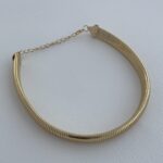 Özel Seri Tırtıklı Marka Model Gold Choker Kolye