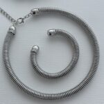 Özel Seri Spiral Marka Model Gümüş Kolye Bileklik Seti