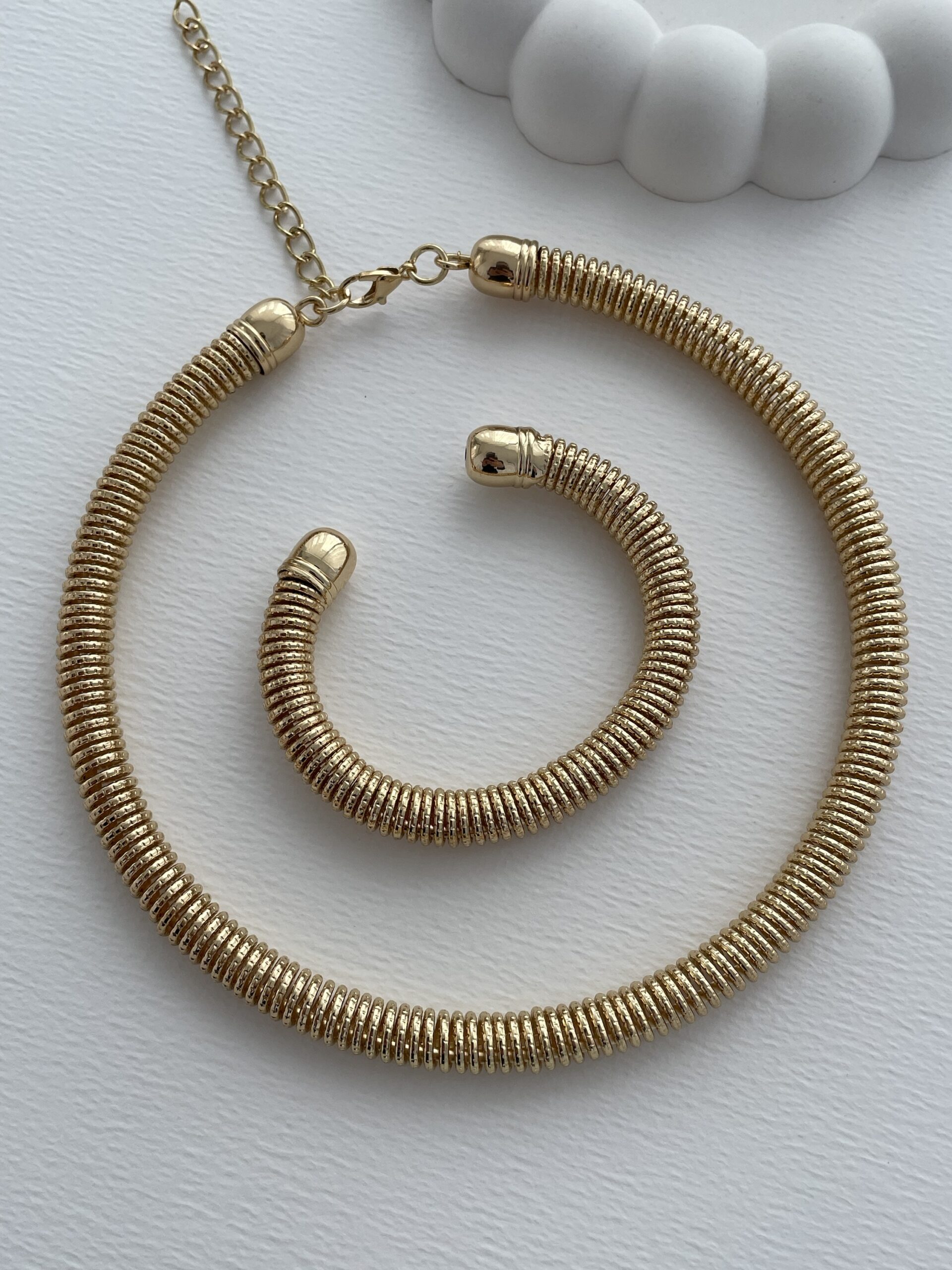 img_5073 Özel Seri Spiral Marka Model Gold Kolye Bileklik Seti