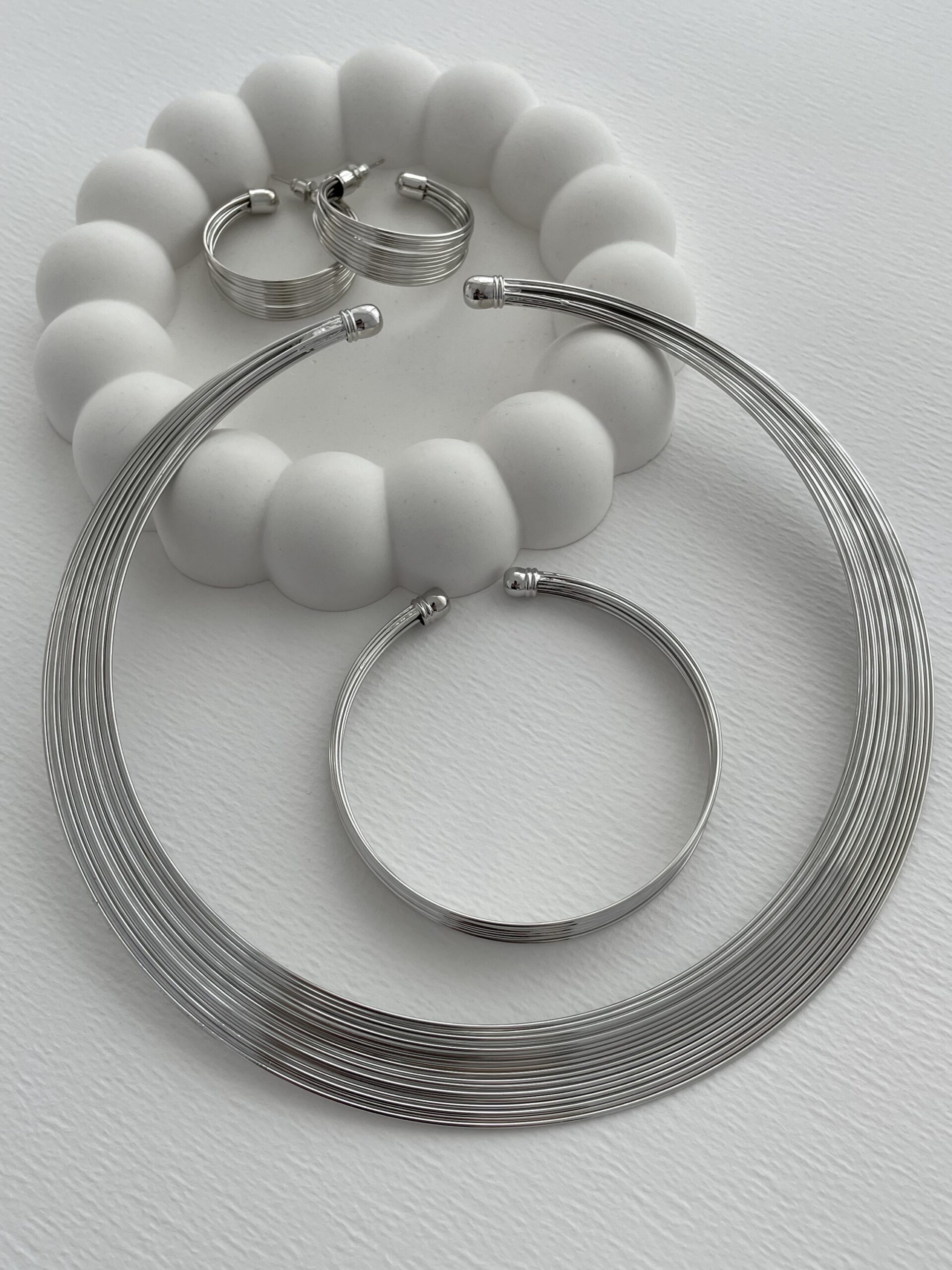 img_5111 Özel Seri Marka Model Tel Tasarım Gümüş Kolye Bileklik Küpe Seti