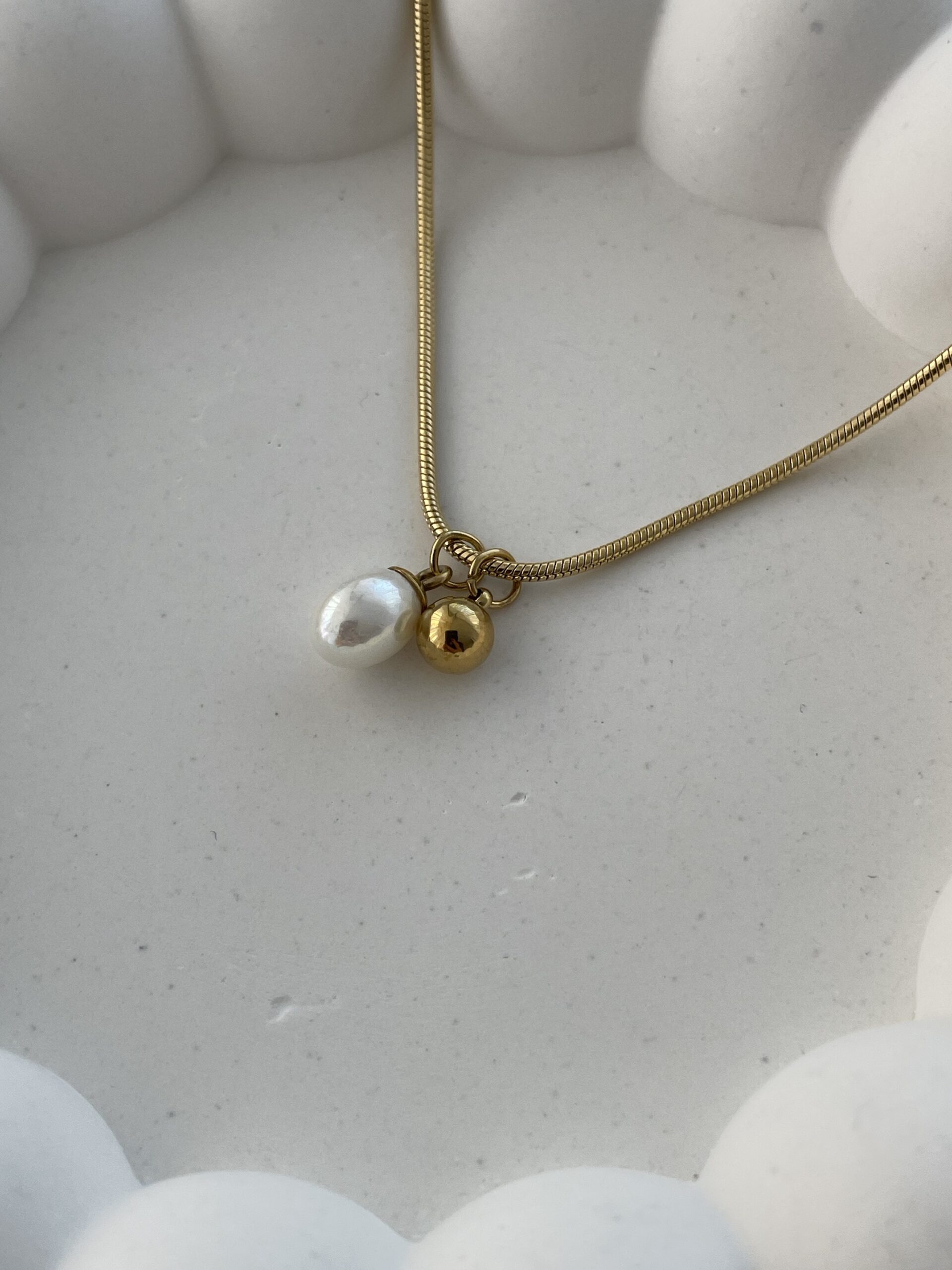img_5865 Çelik İnci Top Gold Kolye