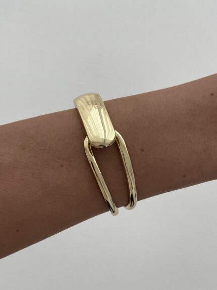 Özel Seri Geometrik Desen Gold Kelepçe Bileklik