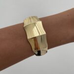 Özel Seri Geometrik Desen Gold Kelepçe Bileklik