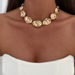 Özel Seri Asimetrik Desen Gold Kolye
