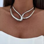 Özel Seri Marka Model Gümüş Choker Kolye
