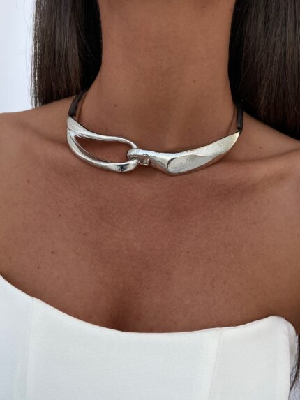 Özel Seri Marka Model Gümüş Choker Kolye