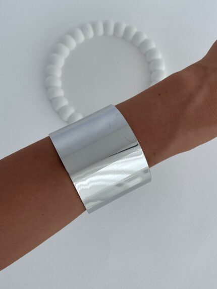 Özel Seri Marka Model Gümüş Plaka Bileklik